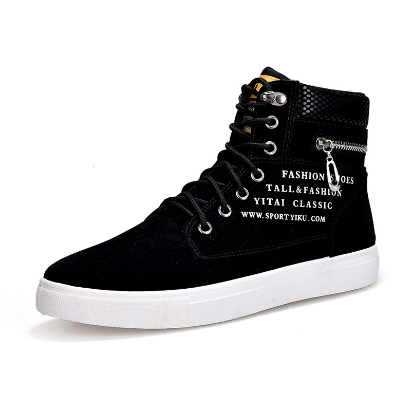 Sneaker Career - Zapatillas altas negras con cordones para